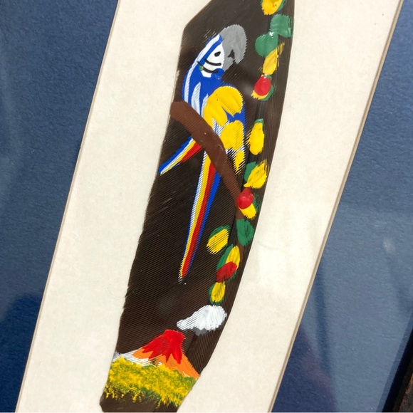 LAST CHANCE 😍 Set 2, Hand-painted Costa Rican Feather - Picture 3 of 13